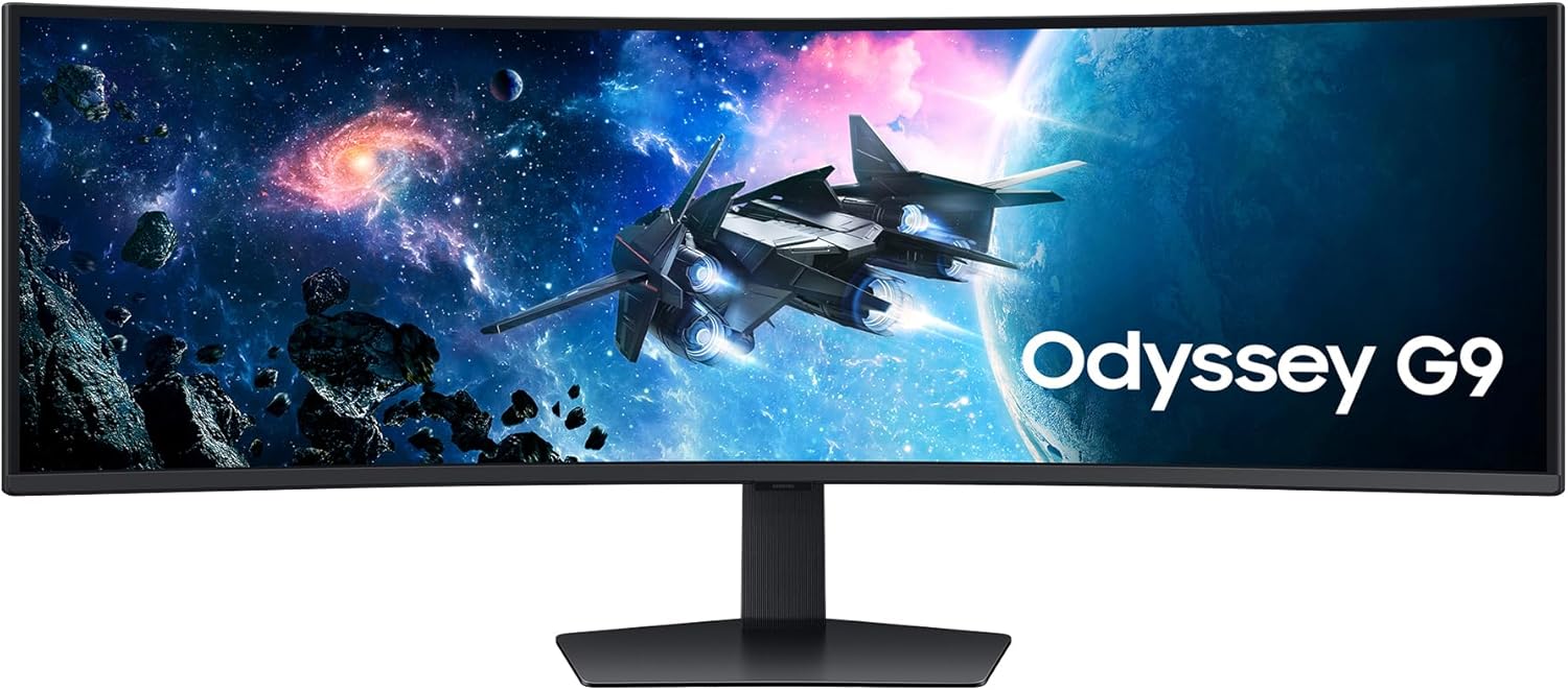 Samsung Odyssey G9 49'' 240Hz 1ms Curved VA Panel 1000R, DWQHD Resolution: 5120 x 1440, 2500:1, AMD FreeSync Premium Pro, Auto Source Switch+, Adjustable Stand, DisplayPort, LS49CG954EUXEN
