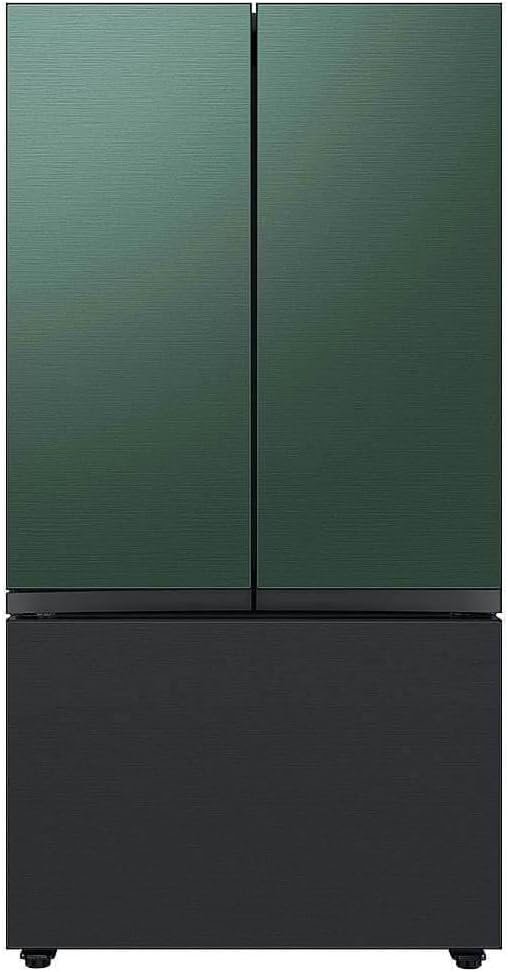 SAMSUNG Emerald Green Steel BESPOKE 3-Door French Door Refrigerator Top Panel