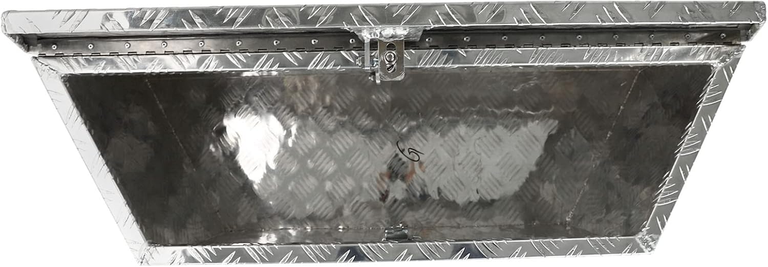 LucaSng Trailer Tongue Box Wide Utility Trailer Tongue Tool Box Pick Up Aluminum Truck Tool Box 39 X 16.5 X 12 Inch Silver