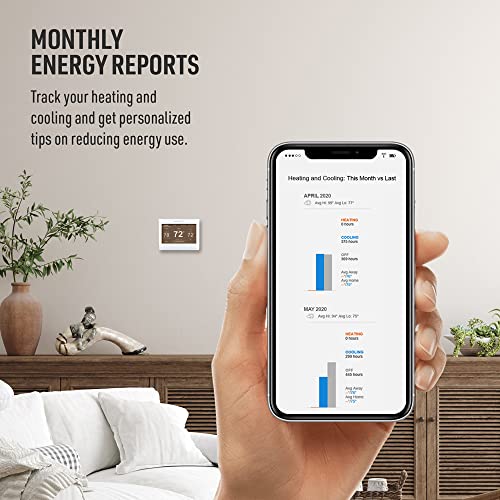 Honeywell Home RTH9585WF Wi-Fi Smart Color Thermostat, 7 Day Programmable, Touch Screen, Energy Star, Alexa Ready, C-Wire Required, Not Compatible with Line Volt Heating Gray