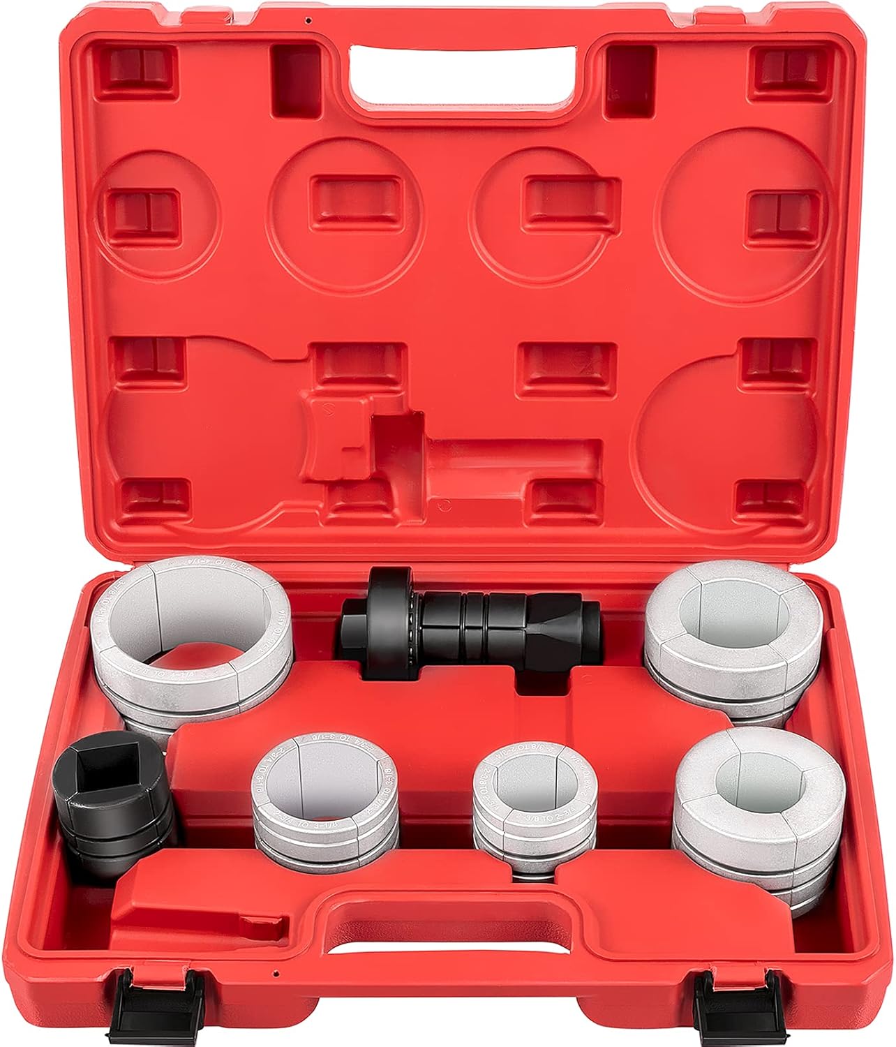 VEVOR Pipe Stretcher Kit, Exhaust Pipe Stretcher Kit 1-5/8 to 4-1/4, Exhaust Pipe Expander Kit for Tail Pipe Tube, Exhaust Pipe Expander Tool w/Storing Case, 7 Pcs Pipe Expander, Exhaust Stretcher
