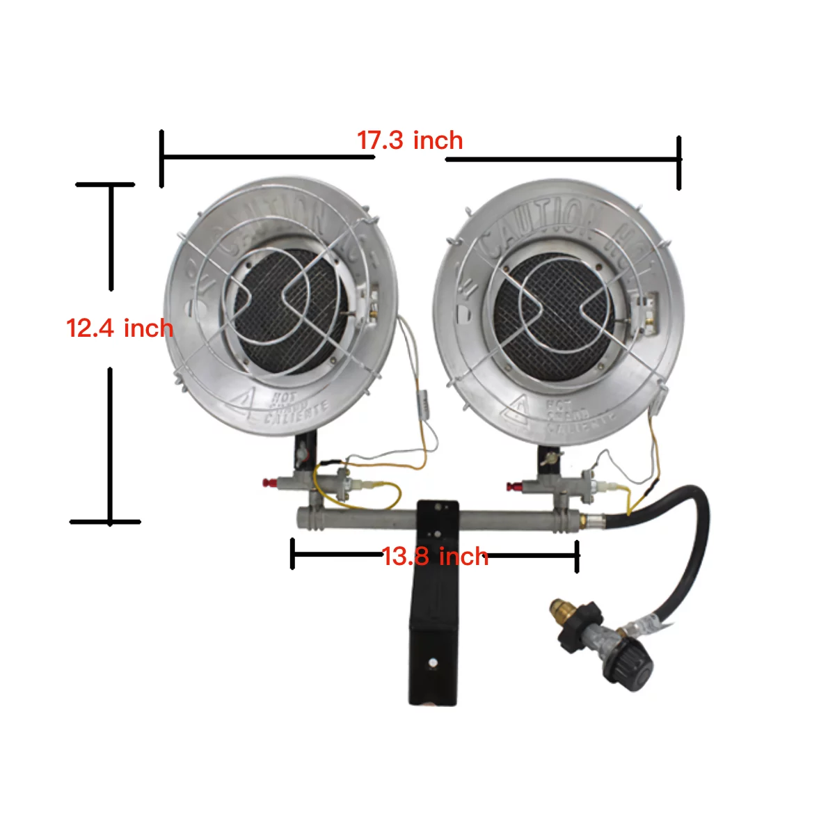 AWSINE Double Tank Top Outdoor Propane Heater (Propane Cylinder not Included)