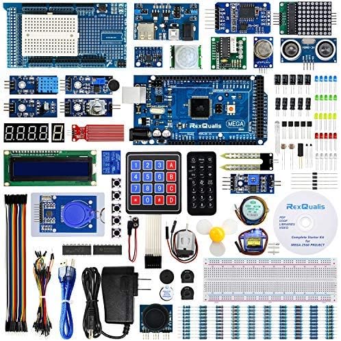 REXQualis Most Complete Starter Kit Base on Arduino MEGA 2560 w/Detailed Tutorial Compatible with Arduino IDE Pack of 2