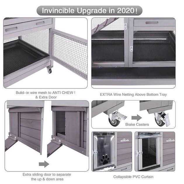 Aivituvin Outdoor & Indoor Bunny Hutch AIR10