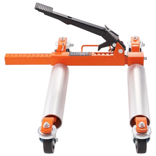 VEVOR Wheel Dolly, 1 Piece Wheel Dolly Car Skate, Heavy Duty Vehicle Positioning with Ratcheting Foot Pedal, Ratchet Type Tire Skate Tire Jack for Car Truck RV Trailer, 1500 LBS