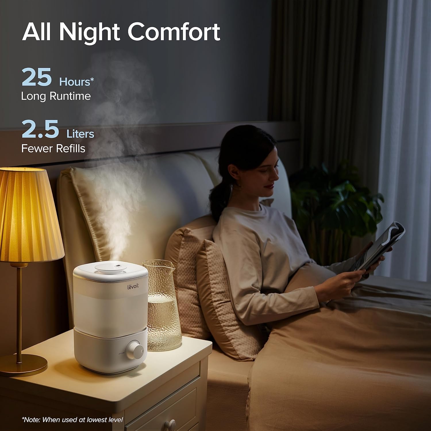 LEVOIT Humidifiers with 6L & 2.5L Tanks, Smart App Control, Ultra Quiet, Easy Top Fill, Auto Shut Off, Large Room Home Bedroom Baby Plants
