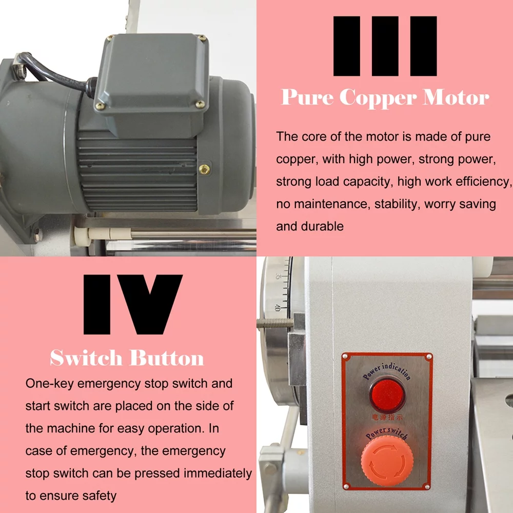 Commercial Use Dough Sheeter Collapsible Bench Top Pastry Machine 600mm