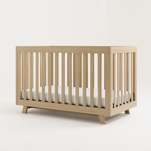 Storkcraft Beckett Convertible Crib (Driftwood) – Converts from Baby Crib to Toddler Bed and Daybed, Fits Standard Full-Size Crib Mattress, Adjustable Mattress Support Base
