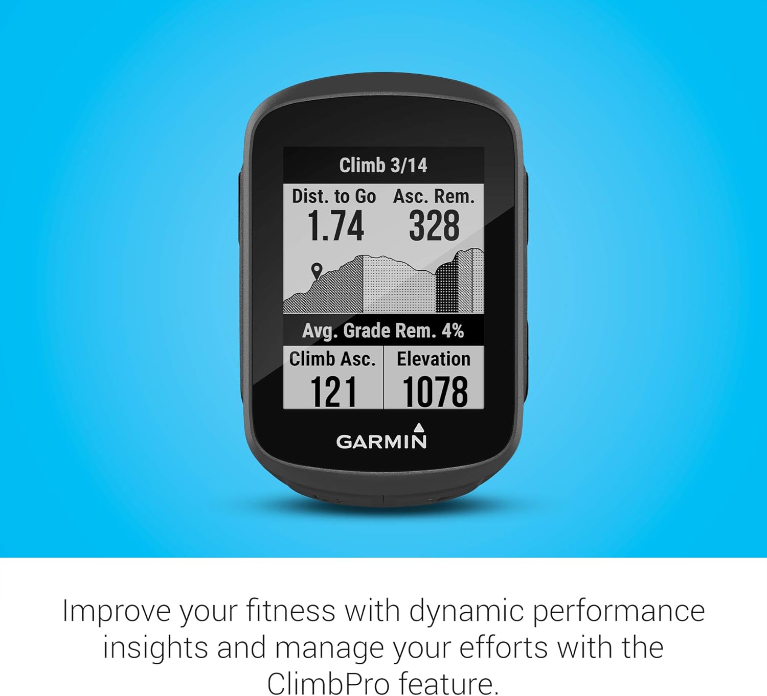 Garmin Edge® 130 Plus Bundle, GPS Cycling/Bike Computer with Sensors and HR Monitor, Download Structure Workouts, ClimbPro Pacing Guidance and More (010-02385-10)