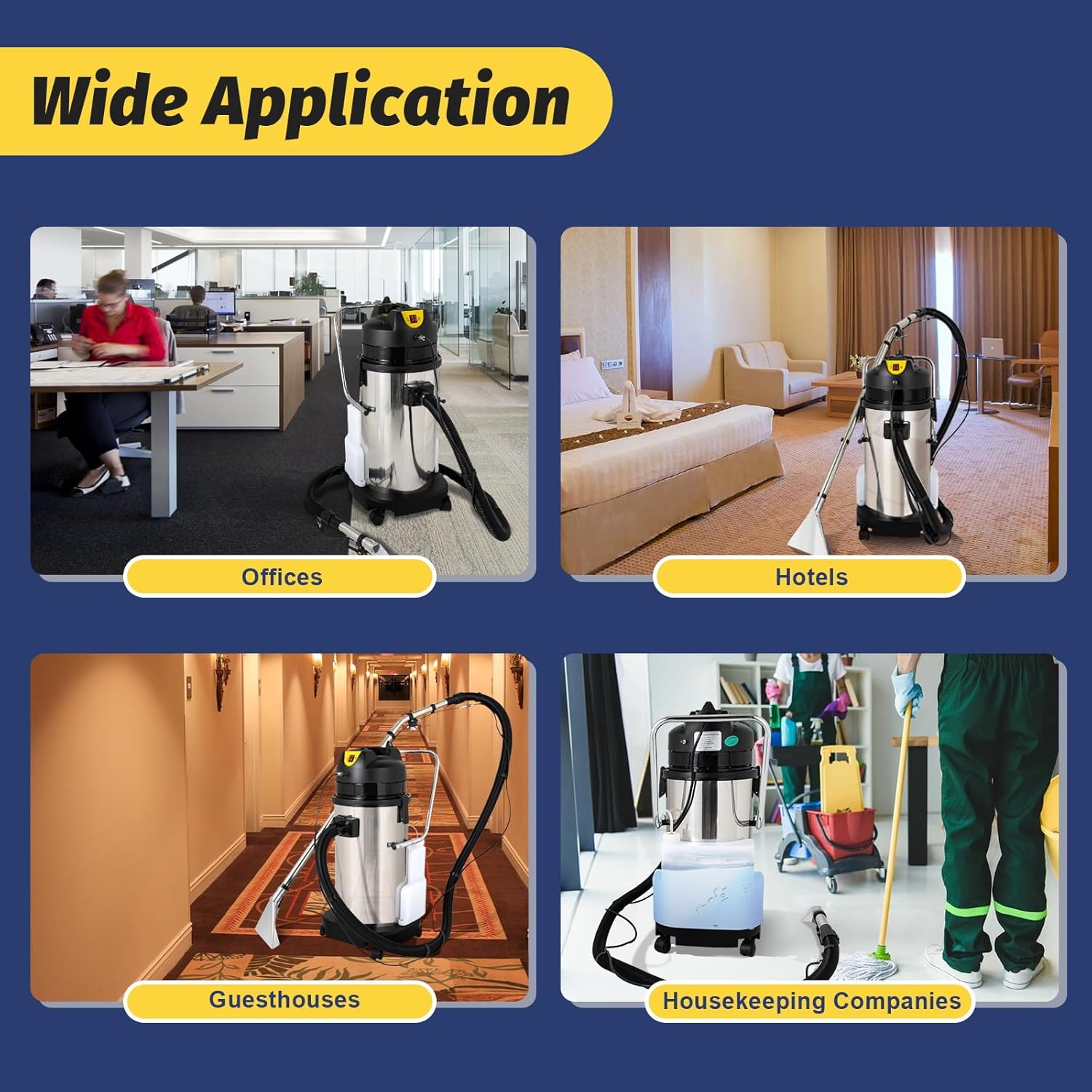 40L Commercial Carpet Cleaner, 3 in 1 Multi-Purpose Wet Dry Vacuum Cleaner Portable Carpet Cleaning Machine, 110V 1034W Sofa Curtains Vacuum Extractor Dust Cleaner Collector -40L(Two Packages)
