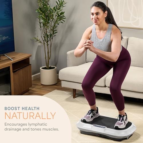 Lifepro Waver Vibration Plate Exercise Machine – High-Intensity Vibration for Muscle Activation, Full-Body Workout Vibrating Platform with Loop Bands, Fitness Equipment for Strength Toning & Fat Loss