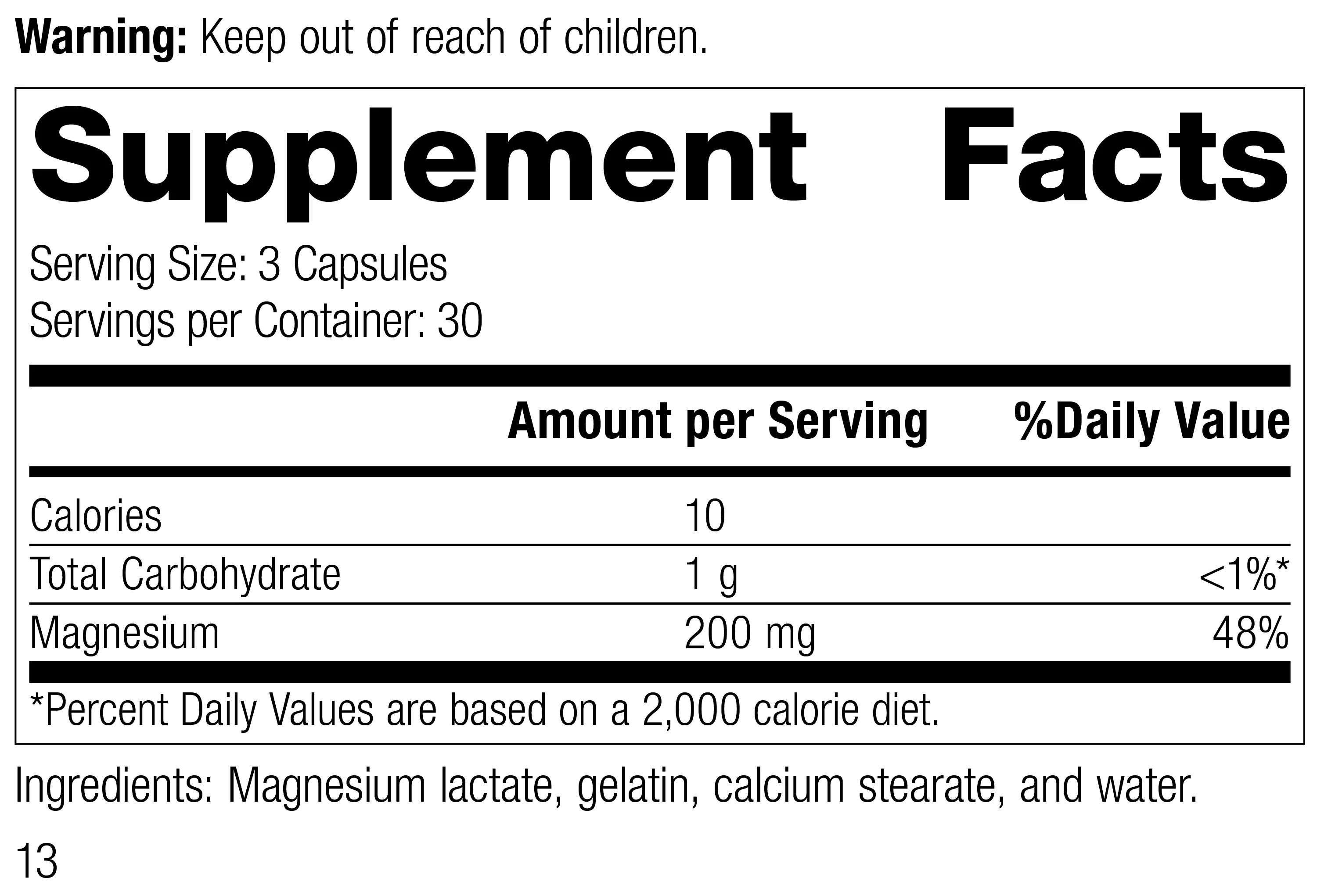 Magnesium Lactate, 90 Capsules - Kansas Nuitrition - HNZSDS