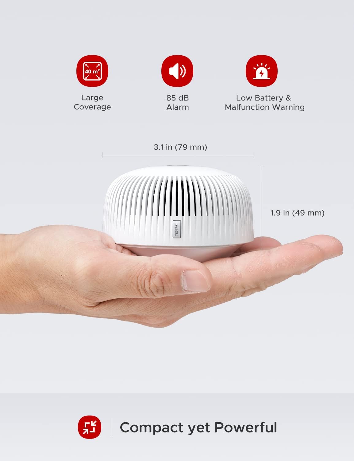 X-Sense Smart Smoke Detector Fire Alarm with Advanced Photoelectric Sensor, Replaceable Battery, Wi-Fi Smoke Detector (Battery Included), App Notification, XS03-WX