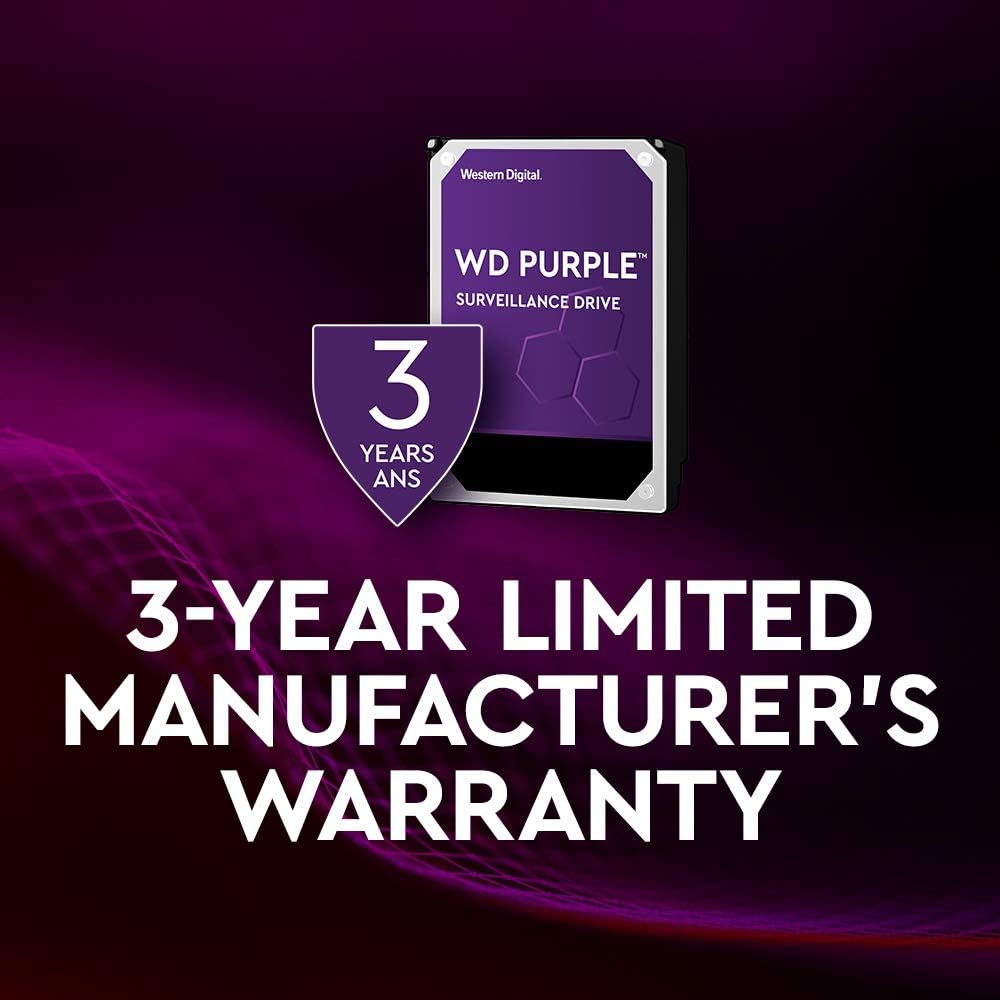 Western Digital 10TB WD Purple Surveillance Internal Hard Drive - SATA 6 Gb/s, , 256 MB Cache, 3.5" - WD101PURZ (Old Version)