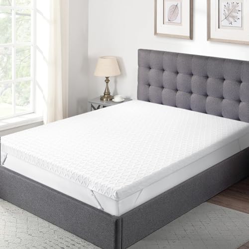 3 Inch Gel Memory Foam Mattress Topper Queen Size, Cooling Bed Topper for Comfort Body Support & Pressure Relief with Removable Breathable Soft Cover, CertiPUR-US Certified