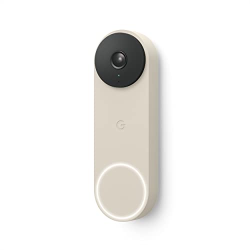 Google Nest Doorbell (Wired, 2nd Gen) - Wired Video Doorbell Camera - Doorbell Security Camera - Snow