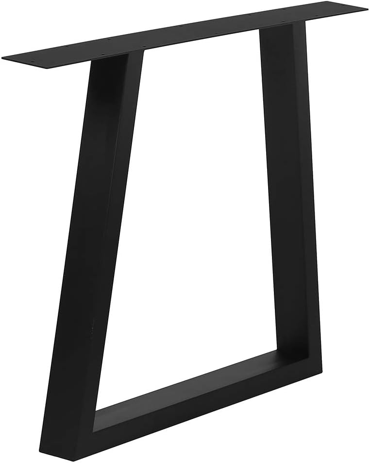 Metal Table Legs Cast Iron Dining Table Legs,Industrial Black Bench Legs Desk Legs,Rustic Heavy Duty DIY Furniture Legs,Square Tube Coffee Table Legs 2 PCS(28�� Height 35�� Wide)