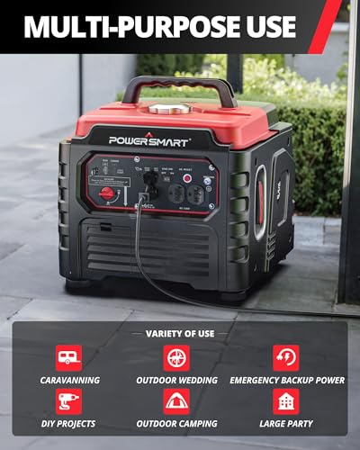 PowerSmart 2350-Watt Portable Inverter Generator, Parallel Capability, CARB Compliant, Outdoor Generator for Camping, Home Use