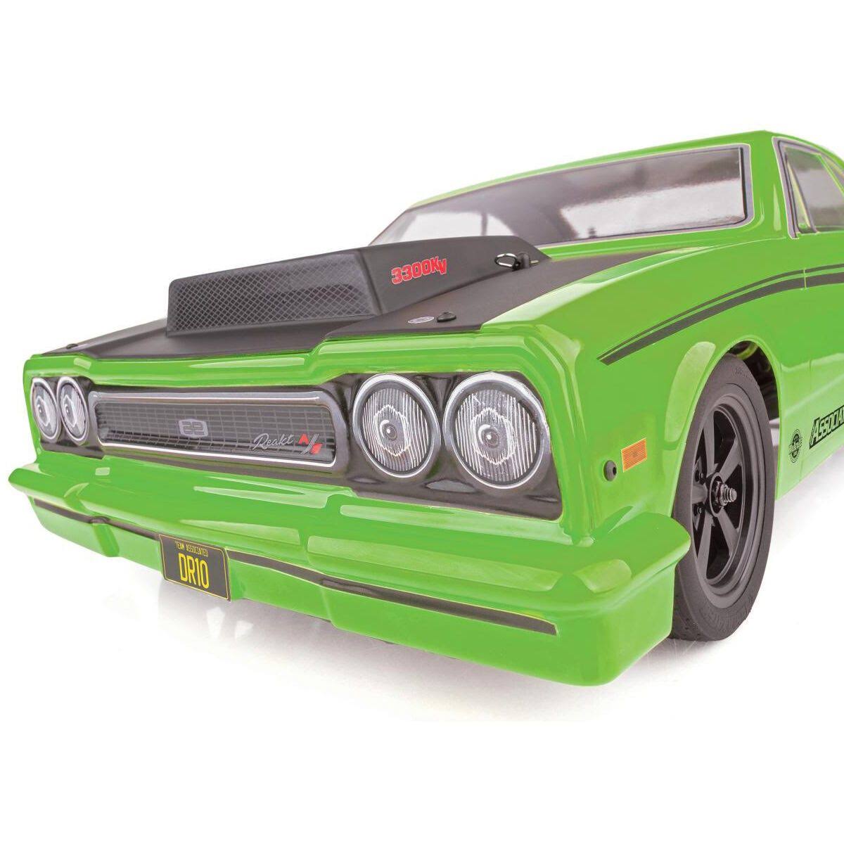 Team Associated ASC70026C Green DR10 RTR Brushless Drag Race Car Combo