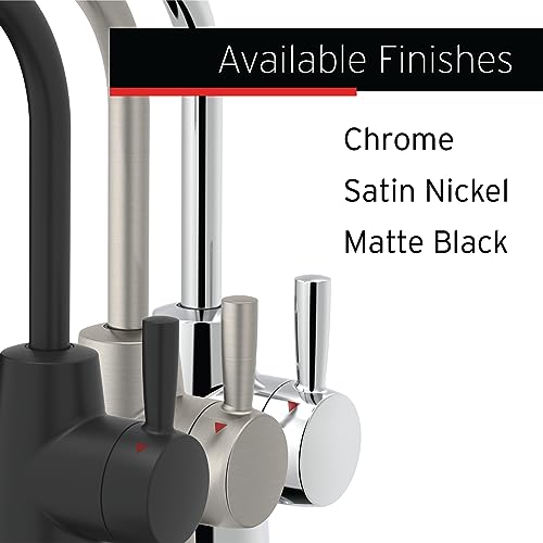 InSinkErator HOT250 Instant Hot Water Dispenser System, Single-Handle Faucet in Satin Nickel with 2/3-Gallon Stainless Steel Tank, H250SN-SS