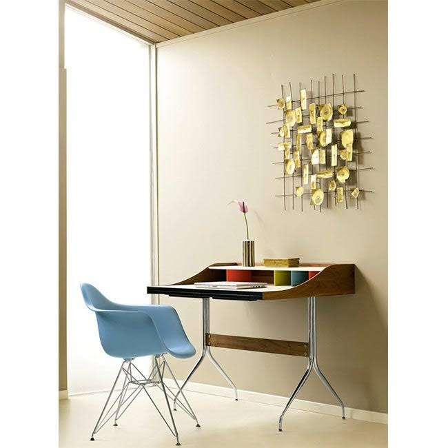 2xhome Designer Molded Plastic Arm Chairs with Back Wire Eiffel Matte Office Retro Pyramid Dining Room Bedroom Work - Orange