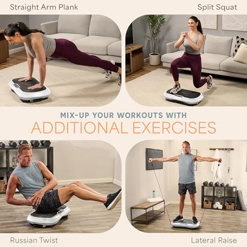 Lifepro Waver Vibration Plate Exercise Machine – High-Intensity Vibration for Muscle Activation, Full-Body Workout Vibrating Platform with Loop Bands, Fitness Equipment for Strength Toning & Fat Loss