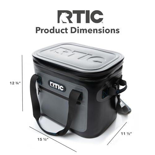 RTIC Soft Cooler 30 Can, Insulated Bag Portable Ice Chest Box for Lunch, Beach, Drink, Beverage, Travel, Camping, Picnic, Car, Trips, Floating Cooler Leak-Proof with Zipper