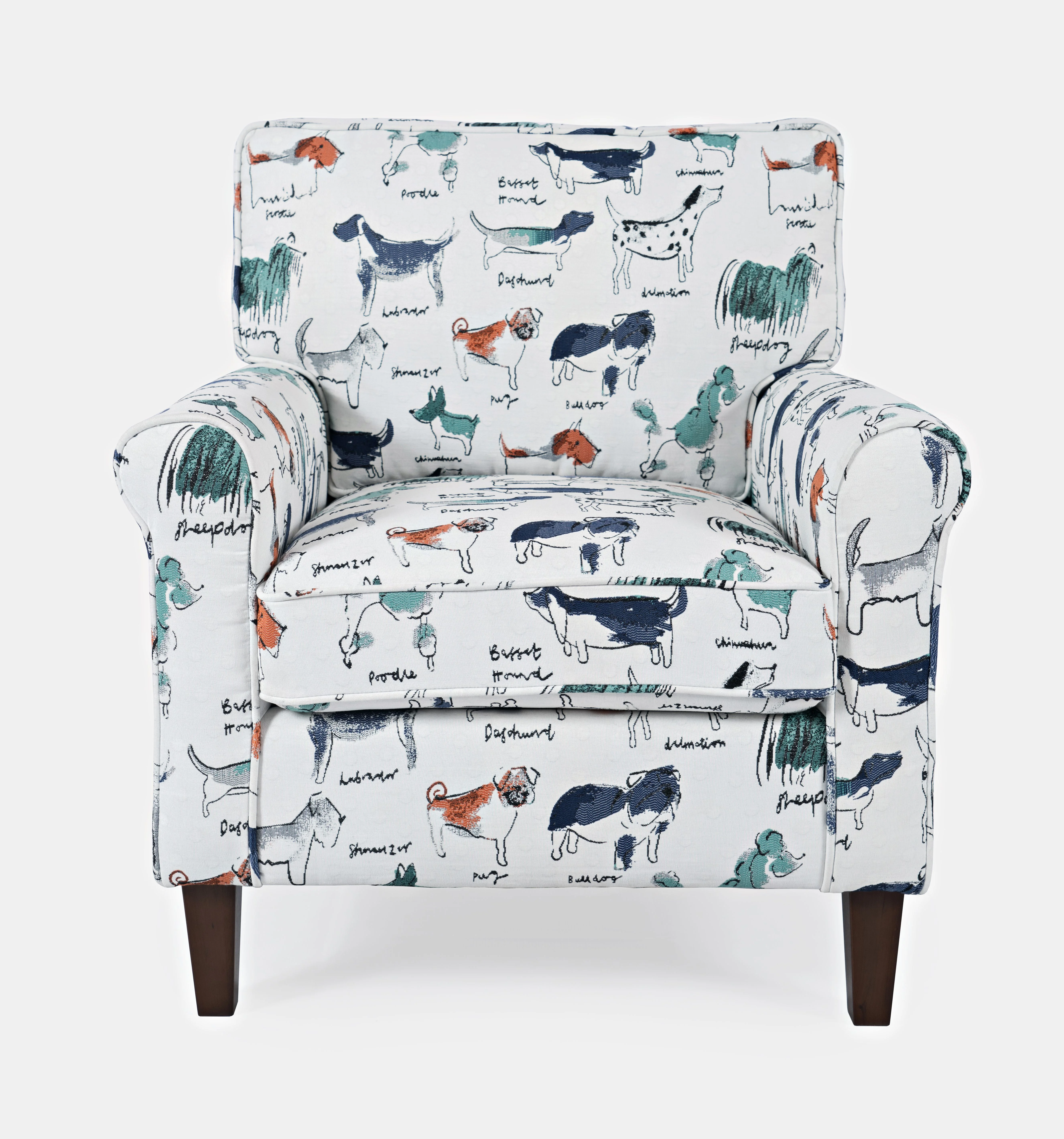 Jofran Baxter Puppy Upholstered Classic Traditional Accent Chair