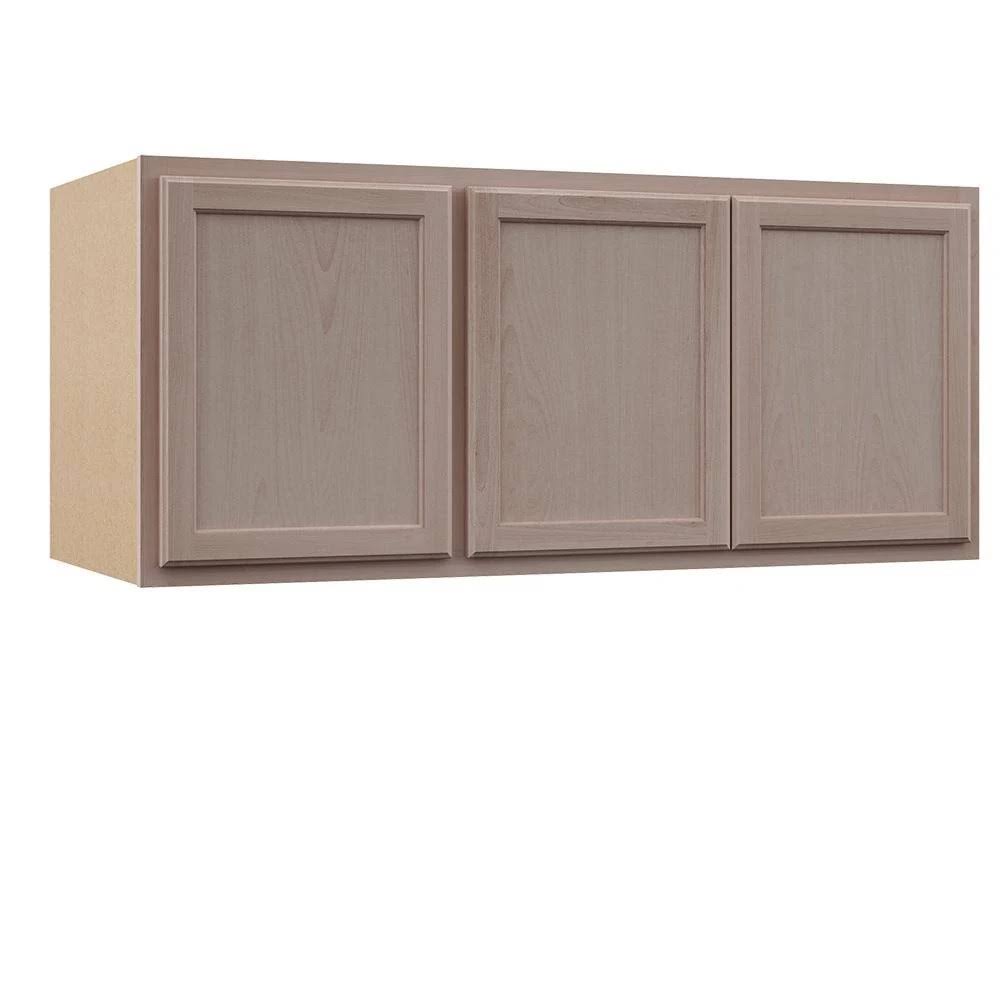 Hampton Bay Hampton Assembled 54x24x12 in. Wall Kitchen Cabinet in Unfinished Beech