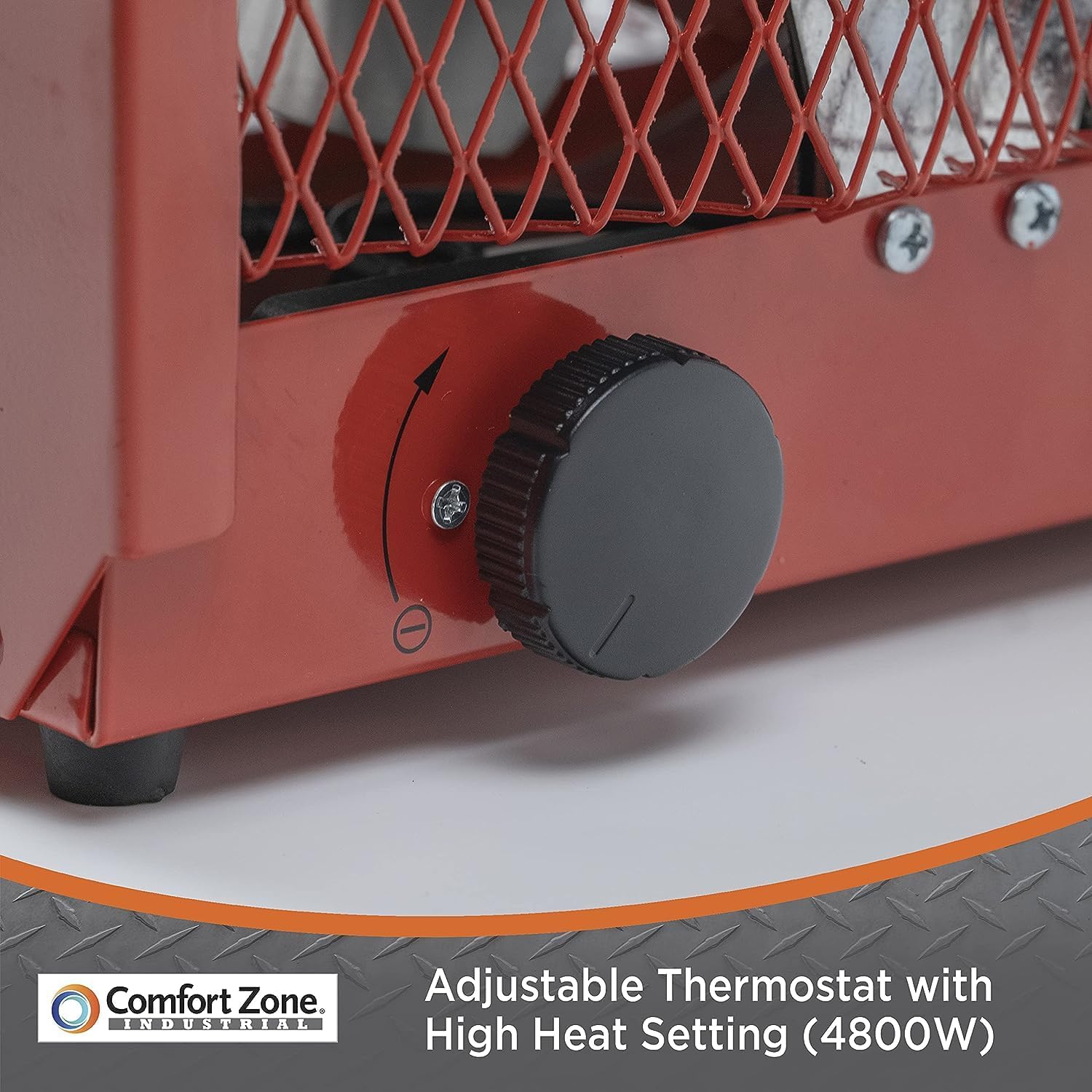 Comfort Zone Electric Fan-Forced Industrial Garage, Workshop Utility Space Heater, Thermostat Control, Heavy Gauge Steel, Carry Handle, Rubber Feet, NEMA 6-30P, & Overheat Protection, 4,800W, CZ290