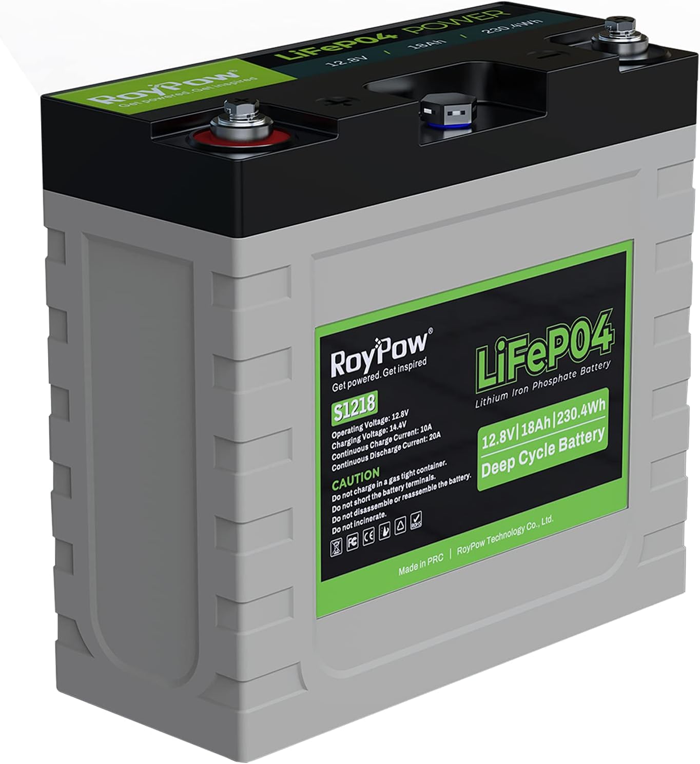 12V Lithium Battery 30Ah, RoyPow Deep Cycle LiFePO4 for RV, Solar Marine and Off-grid Applications
