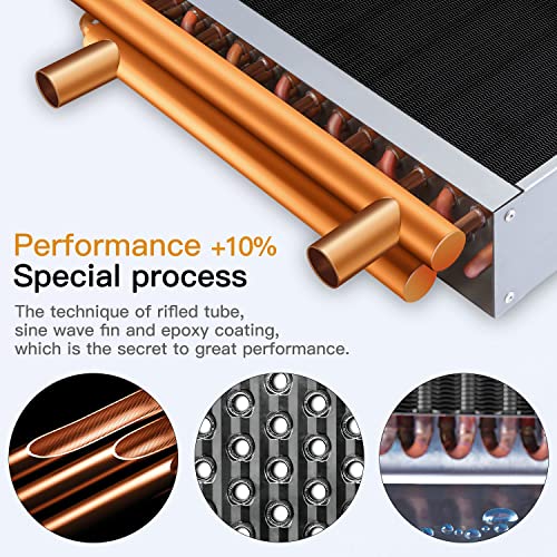 ALECOIL 18x20 Water to Air Heat Exchanger with 1" Copper Ports Hot Water Coil