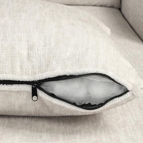 Oversized U-Shaped Sectional Sofa Couch Plush Corduroy Upholstered Modular Deep Seat Sofa&Couch Sectional W/Right Facing Chaise Lounge and 7 Toss Pillows for Home Apartment Living Room Furniture Sets
