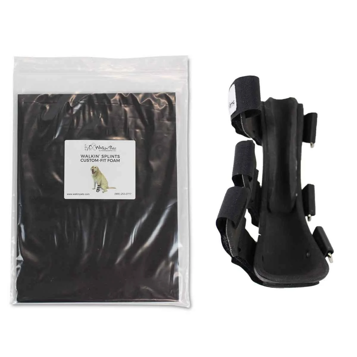 Walkin& Pet Splint for Dogs, Canine Front Leg Splint with Foam Inserts