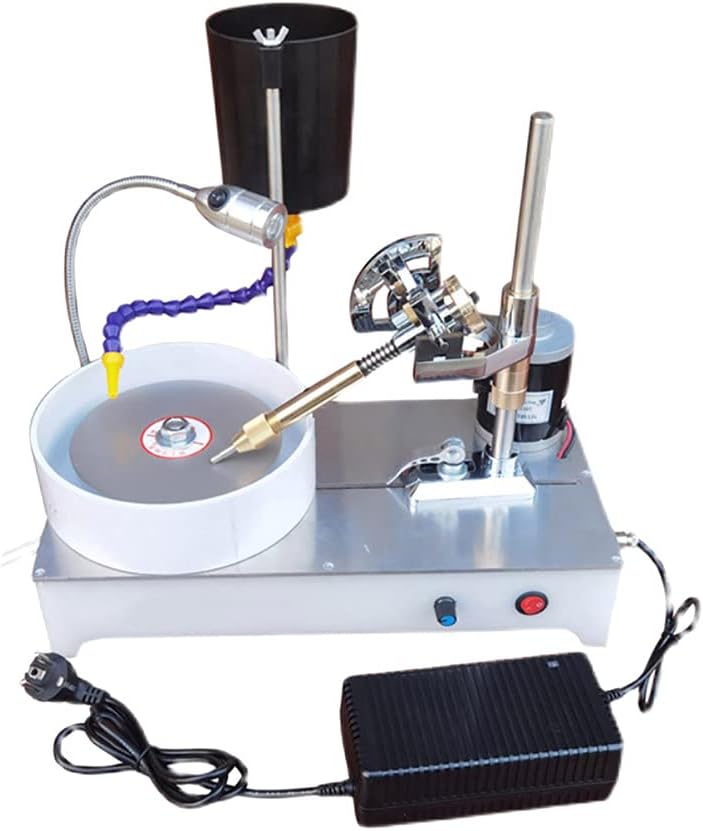 Gemstone Grinding Faceting Machine Faceted Gem Polishing Machine Jewelry Polisher Flat Grinder Lapidary Machine 2800RPM 120W (New Standard Machine)
