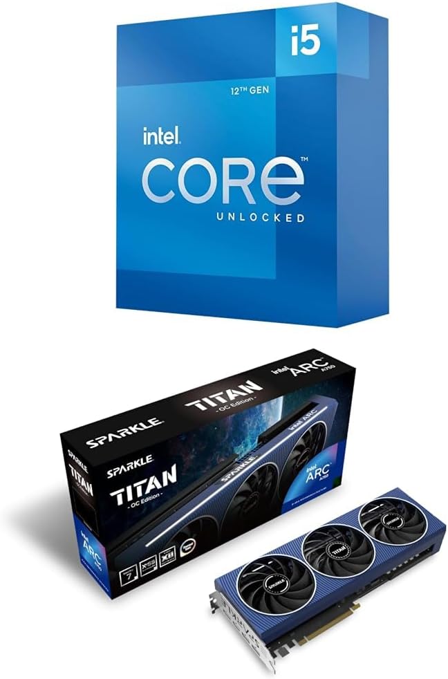Intel Core i5-12600K Desktop Processor with Integrated Graphics and 10 (6P+4E) Cores up to 4.9 GHz Unlocked LGA1700 600 Series Chipset 125W + Arc Graphics Card