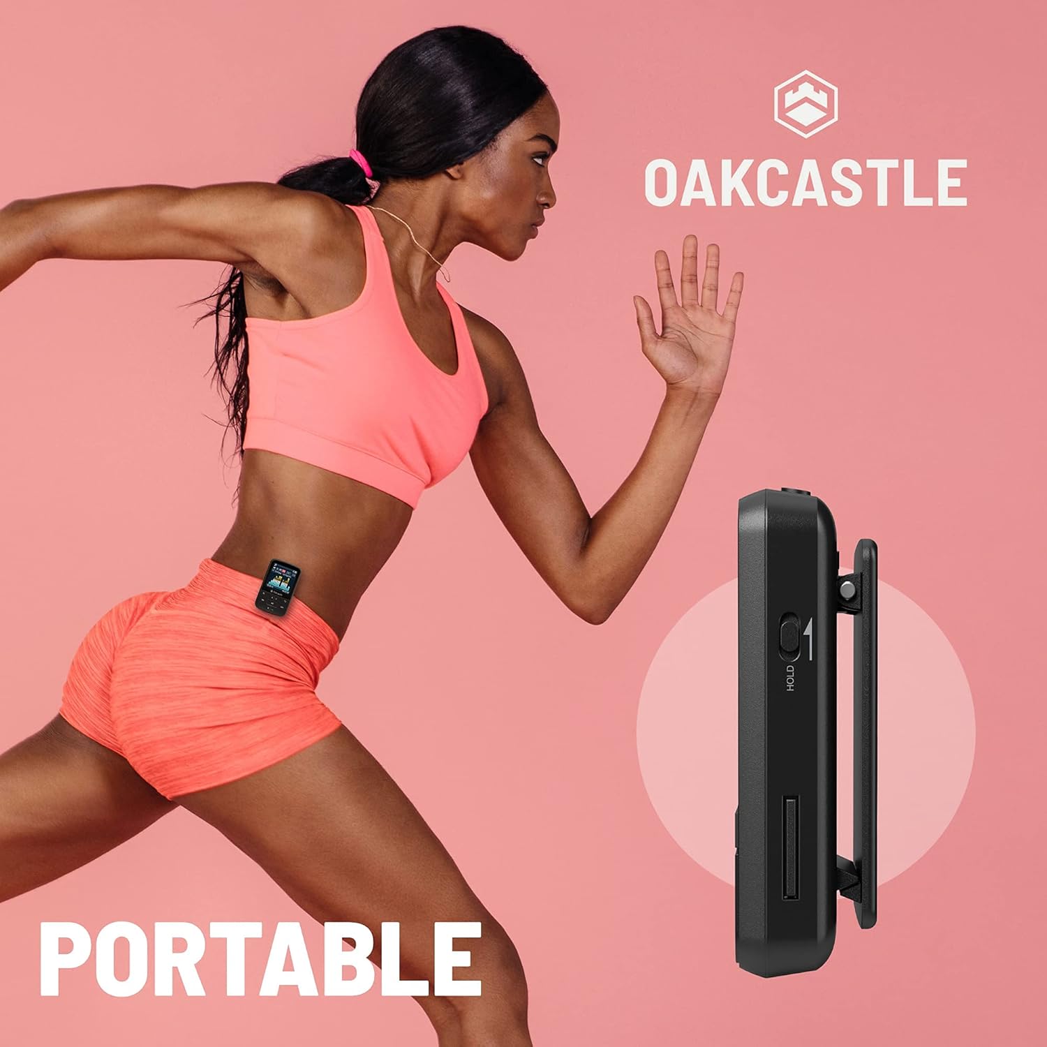 Oakcastle 16GB MP3 Player with Bluetooth & Headphone Connectivity | FM Radio & Micro SD Slot Pack of 2