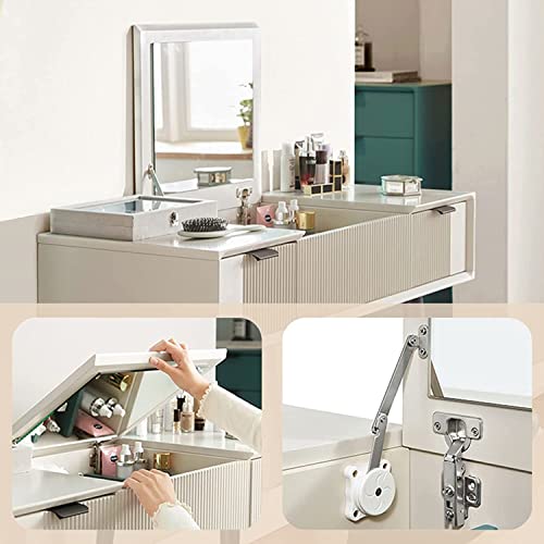 Vanity Table 2-in-1 Vanity Desk, Dressing Table with Drawers & Flip Top Mirror, Sturdy & Durable Frame Design Dressing Table Writing Desk Makeup Table