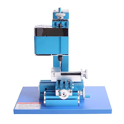 Universal Mini Metal Lathe Machine Motorized Metalworking DIY Tool Benchtop Woodworking for Hobby Science Education Modelmaking W10003M AC100V~240V (24W Lathe)