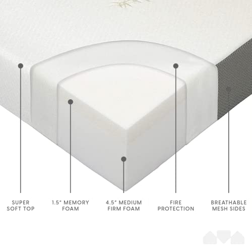 Milliard Memory Foam Folding Mattress with Washable Cover, Cot Size (75 inches x 31 inches)