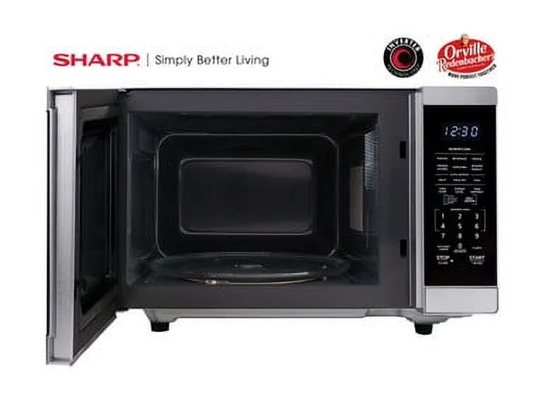 Sharp 1.4 Cu. Ft. Black Mirror Countertop Microwave Oven