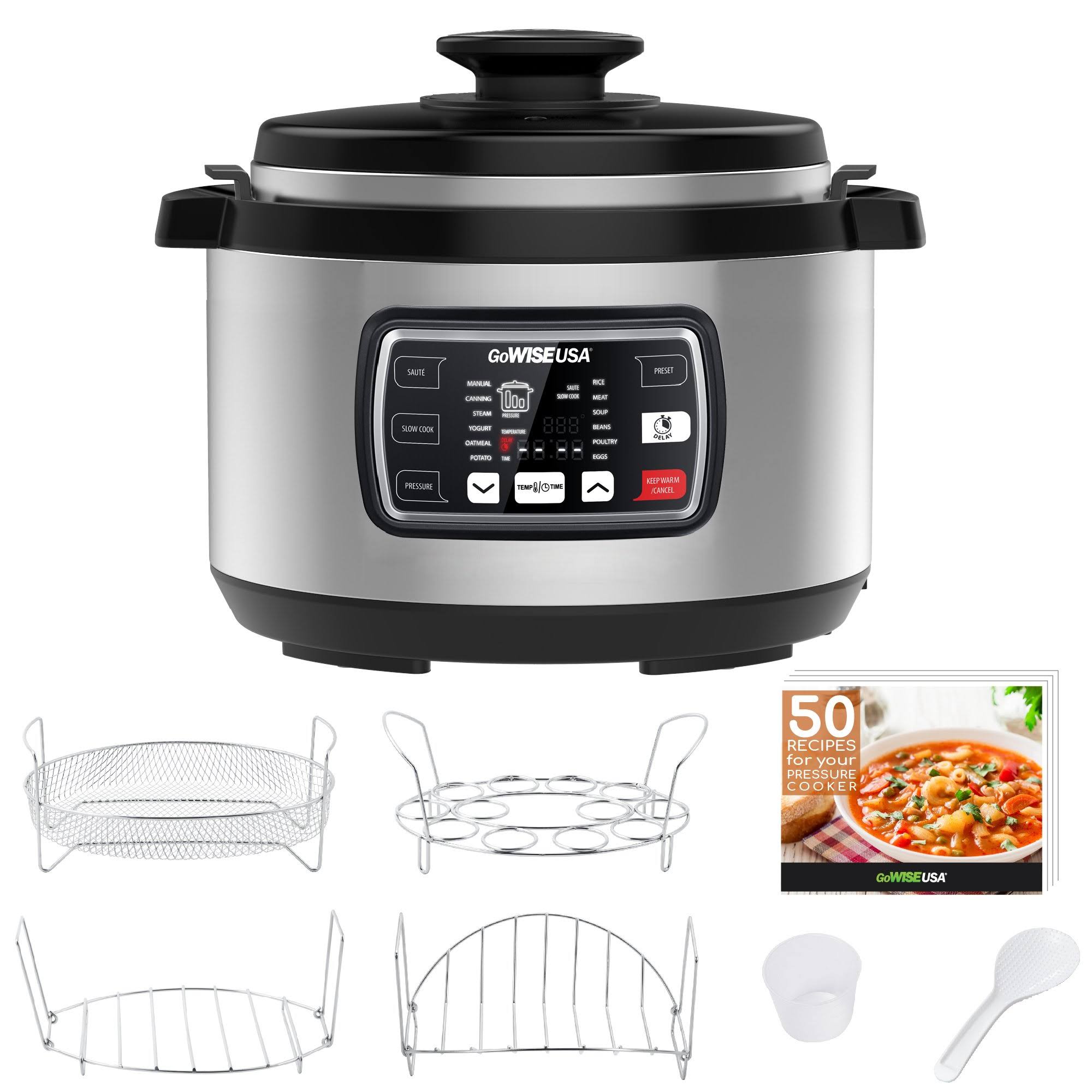 GoWISE USA Ovate 9.5 qt. Oval Electric Pressure Cooker