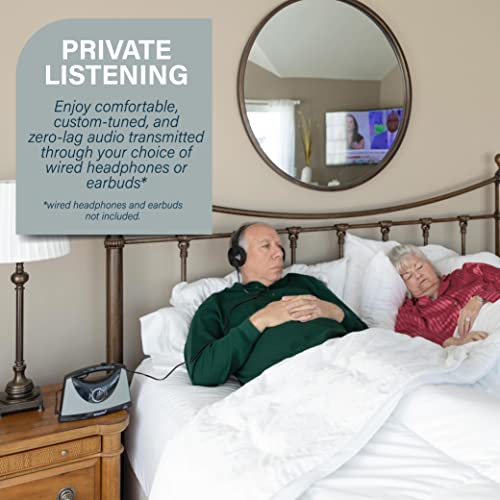 Portable Wireless Speakers for Smart TV - Ideal for TV Watching Without The Blaring Volume - Designed for Hard of Hearing, Elderly, and Seniors - 100ft Range