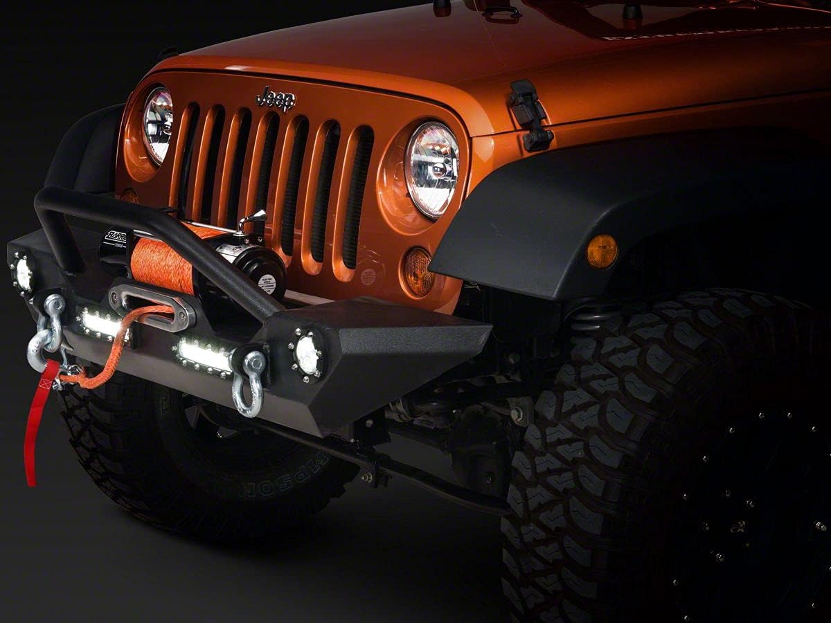 Barricade Trail Force HD Front Bumper with LED Lights Compatible with 07-18 Jeep Wrangler JK