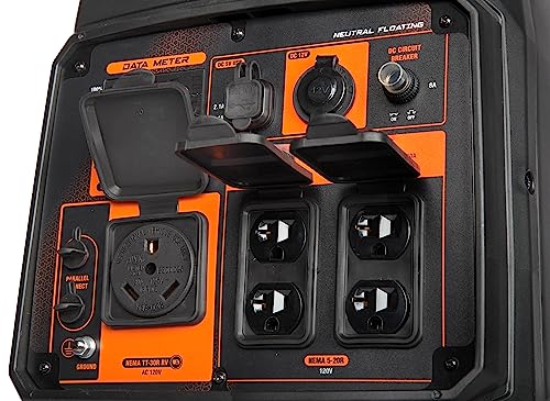 WEN Quiet and Lightweight 4800-Watt Dual Fuel RV-Ready Electric Start Portable Inverter Generator with Fuel Shut Off and CO Watchdog (DF480iX)