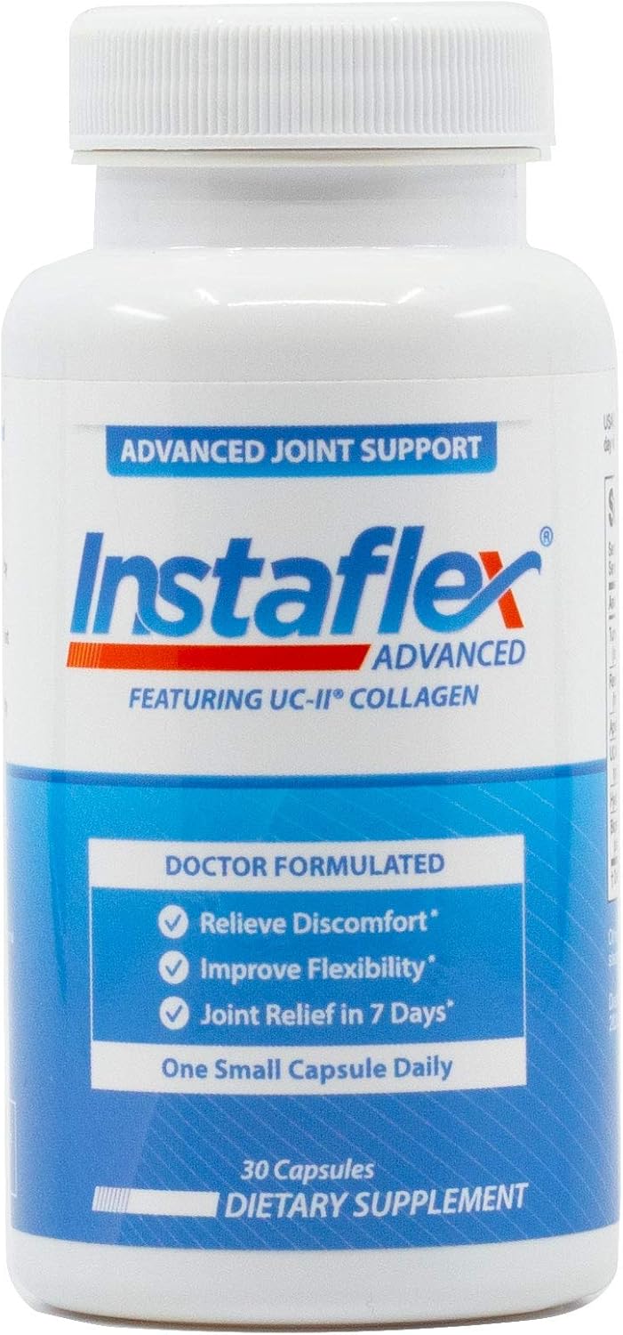 Instaflex Advanced Joint Support Supplement - Turmeric, Resveratrol, Boswellia Serrata Extract, BioPerine, UC-II Collagen- 30 Count Pack of 2