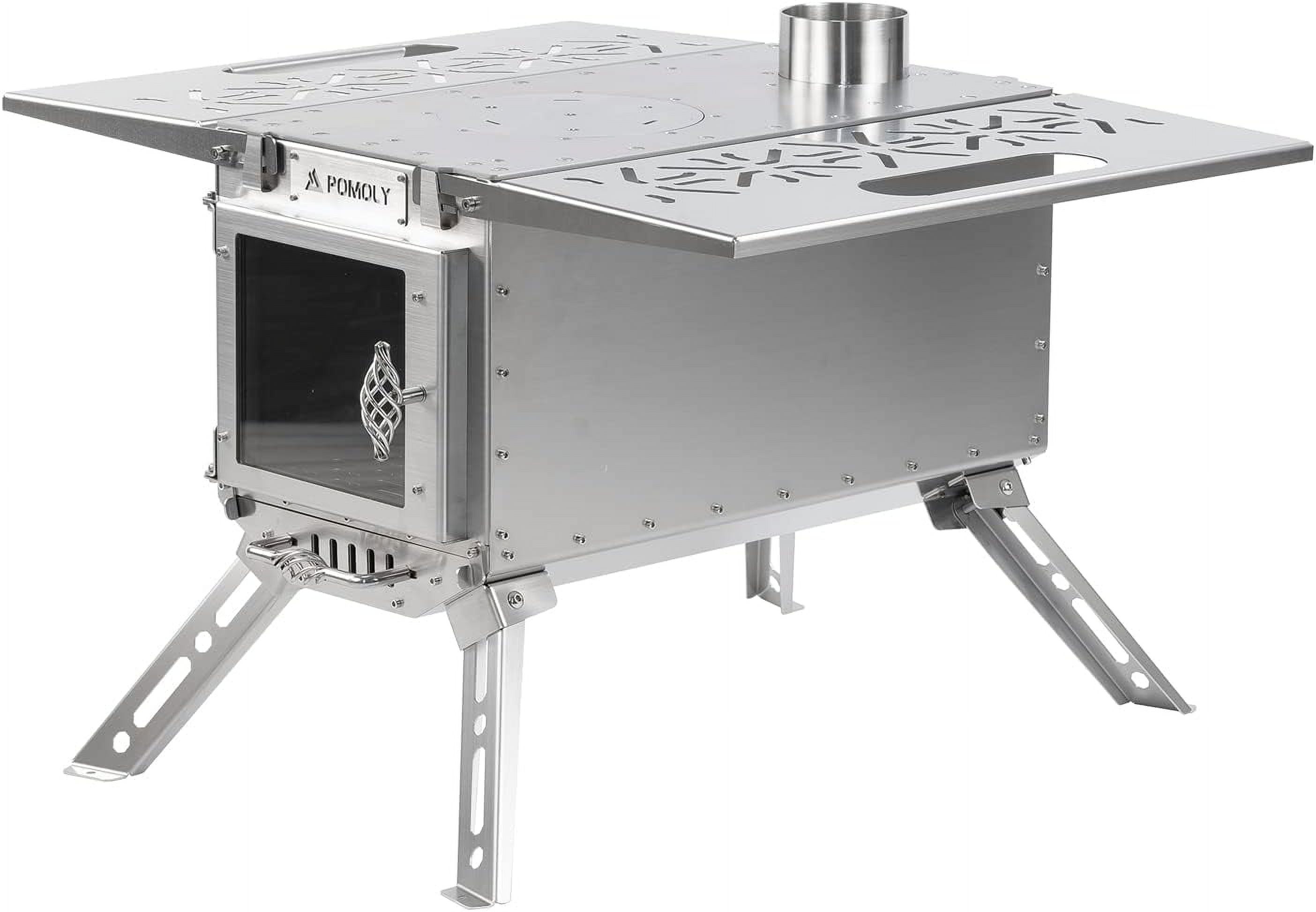 Oroqen Max Stainless Steel Stove | Portable Stove for Hot Tent Camping | QCAI 2023 (Stove Pipe 7.05ft / 2.15m)