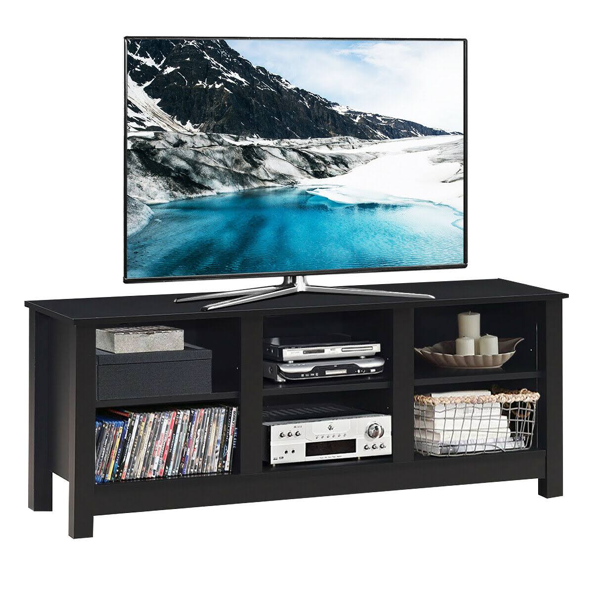Costway 60x22 Entertainment TV Stand Cabinet-Black