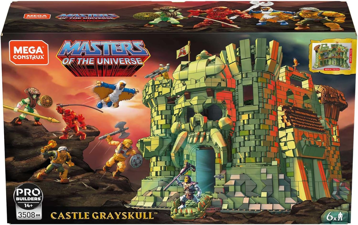 ​MEGA Masters of the Universe Castle Grayskull MOTU Construction Set, Building Toys for Boys [Amazon Exclusive]