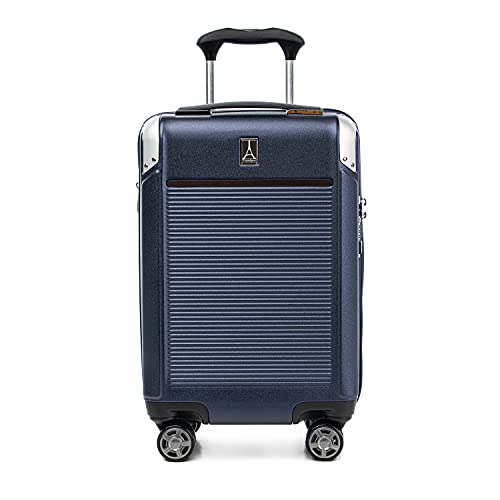 Travelpro Platinum Elite Hardside Expandable Carry on Luggage, 8 Wheel Spinner, TSA Lock, Hard Shell Polycarbonate Suitcase, Metallic Sand, Compact Carry on 20-Inch